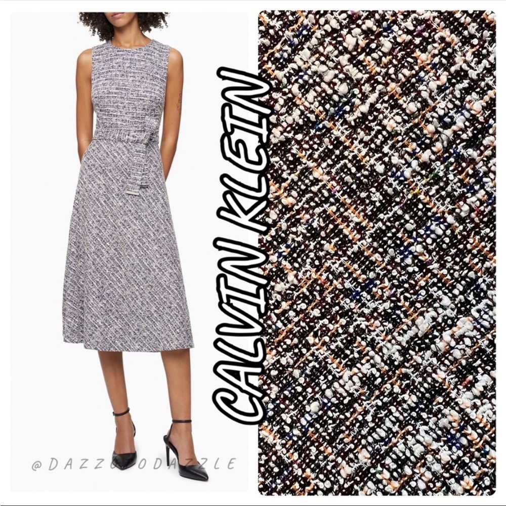 Calvin Klein Tweed MIDI Dress